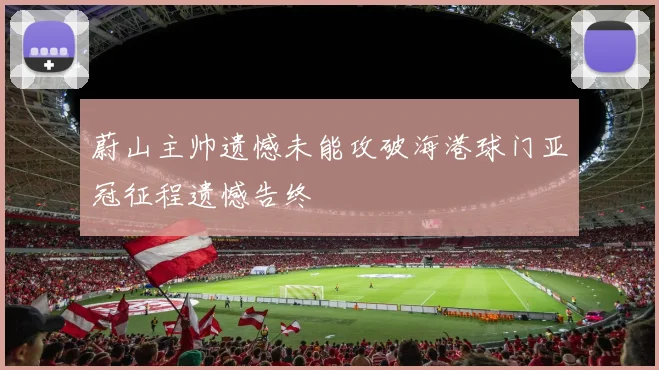 蔚山主帅遗憾未能攻破海港球门亚冠征程遗憾告终